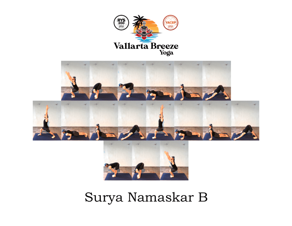 Sun Salutation B - Vallarta Breeze Yoga, Puerto Vallarta Diagram, Sun Salutation B