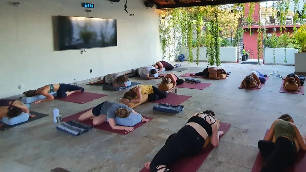 Vallarta Breeze Yoga Puerto Vallarta Yoga Studio YIN Yoga Students Deer Pose